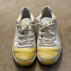 Yellow snakeskin Air Jordan 11 boys size 2.5